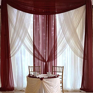 Burgundy Wedding Arch Draping Panels for Wedding Ceremony - Lasercutwraps Shop
