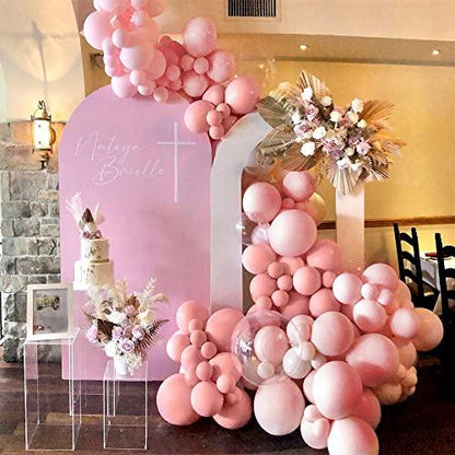 107PCS Retro Pink Balloon Garland Kits Dusty Matte Balloons Arch for Girls Birthday Party Baby Shower Wedding - Lasercutwraps Shop