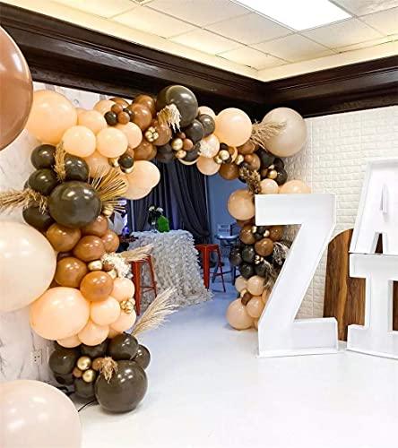 140Pcs Coffee Brown Balloon Arch Kit for Baby Shower Birthday Decorations - Lasercutwraps Shop