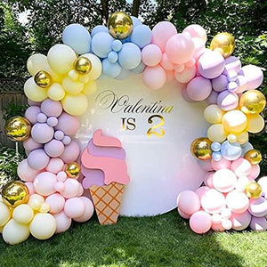 139 Magical Unicorn Rainbow Macaron Balloons Garland Arch Kit for Pastel Baby Shower Birthday Ice Cream Party Children's Party Decorations - Lasercutwraps Shop