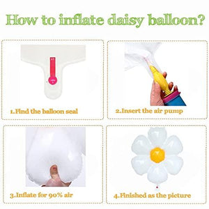 159Pcs Daisy Balloon Garland Arch Kit White Daisy Sunflower Balloons for Parties - Lasercutwraps Shop