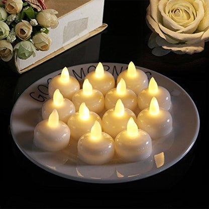 24 Pack Waterproof Flameless Floating Tealights Candles for Wedding, Party, Centerpiece, Pool & SPA - Lasercutwraps Shop