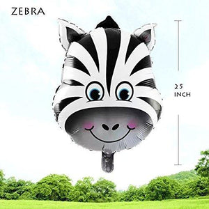 JUNGLE SAFARI ANIMALS BALLOONS - 6pcs Giant Zoo Animal Balloons Kit For Jungle Safari Animals Theme Birthday Party Decorations - Lasercutwraps Shop