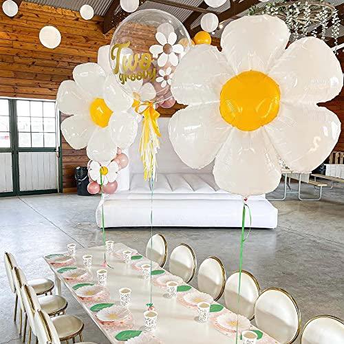 159Pcs Daisy Balloon Garland Arch Kit White Daisy Sunflower Balloons for Parties - Lasercutwraps Shop