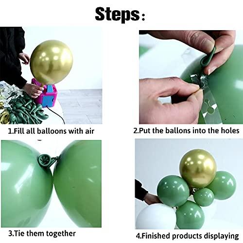 148PCS Olive Green Balloon Garland Arch Kit - Lasercutwraps Shop
