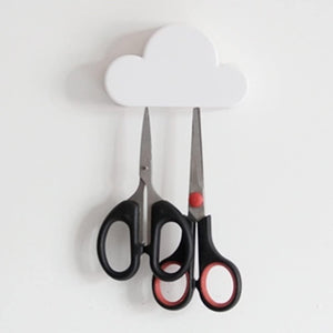 White Cloud Magnetic Key Holder for Wall - Novelty Adhesive Cute Key Hanger Organizer, - Lasercutwraps Shop