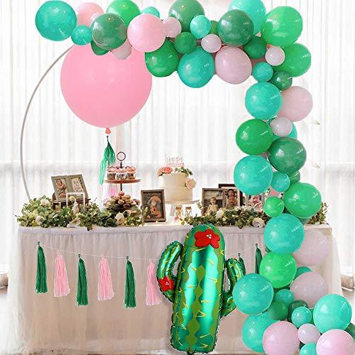 80Pcs Pink Green Giant Cactus Balloon Garland for Birthday Party Baby Shower Decoration - Lasercutwraps Shop