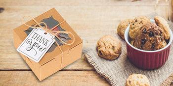60 Pcs Brown Bakery Boxes with Window 4x4x2.5 Inches Cookie Boxes Kraft Paper Brown Gift Box for Pastries - Lasercutwraps Shop