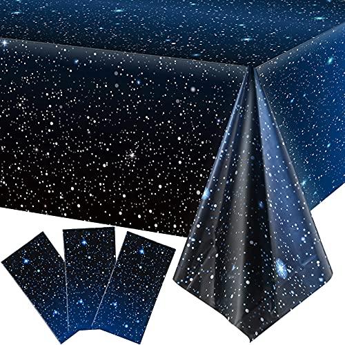 3pcs Space Tablecloth Starry Night Tablecloth for Birthday Party Decorations - Lasercutwraps Shop