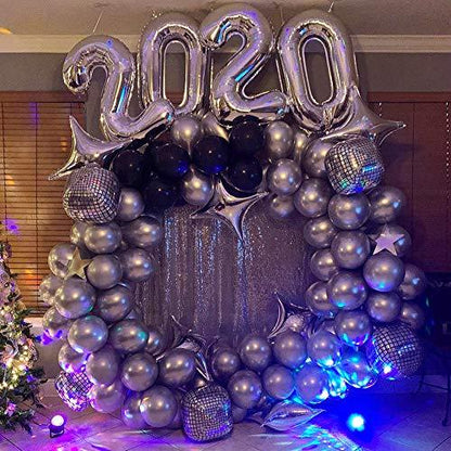 139pcs Black Silver Balloon Garland Arch Kit for Wedding Bridal Shower Decorations - Lasercutwraps Shop