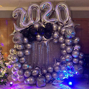 139pcs Black Silver Balloon Garland Arch Kit for Wedding Bridal Shower Decorations - Lasercutwraps Shop