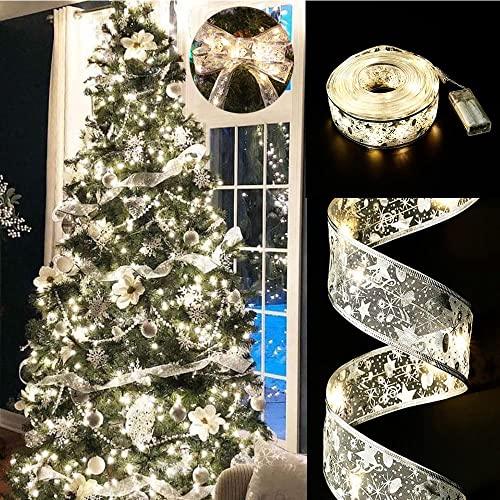 Christmas Ribbon Lights for New Year Party Weddings Christmas Tree Decorations - Lasercutwraps Shop