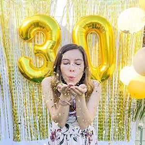 40inch Gold Number 30 Balloon Party Festival Decorations Birthday Party Supplies - Lasercutwraps Shop