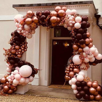 Autumn Balloons Garland Arch Kit 190PCS Rose Gold Chrome and Pink Latex Balloons for Birthday,Anniversary Party - Lasercutwraps Shop