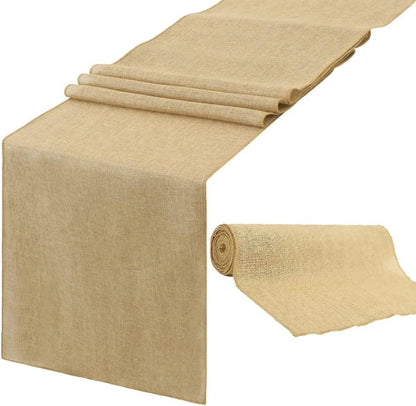 Burlap Table Runner Farmhouse Jute Table Runners 2 Pack 13 x 108 inch Khaki Burlap Fabric for Farmhouse Wedding Table Decorations - Lasercutwraps Shop