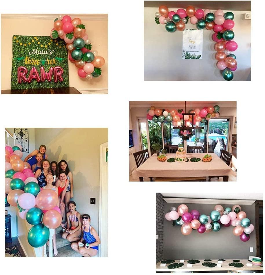 85pcs DIY Balloon Garland Hawaiian Summer Party Tropical FlamingoTheme Party Decor Palm Leaves - Lasercutwraps Shop