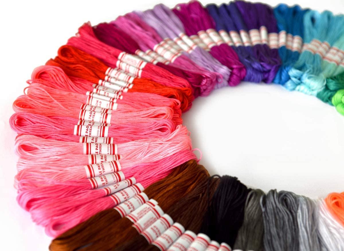 105 Skeins Embroidery Floss - Cross Stitch Threads - Friendship Bracelets Floss - Crafts Floss with 30 Embroidery Needles2 Needle Threaders - Lasercutwraps Shop