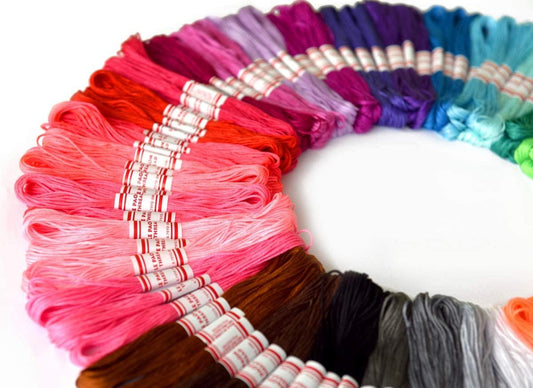 105 Skeins Embroidery Floss - Cross Stitch Threads - Friendship Bracelets Floss - Crafts Floss with 30 Embroidery Needles2 Needle Threaders - Lasercutwraps Shop