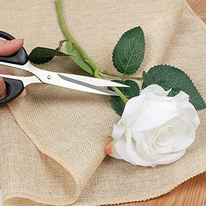 24 PCS Rose Artificial Flowers, Single Fake Rose Flower Bouquet for Wedding Centerpieces Bridal Shower - Lasercutwraps Shop