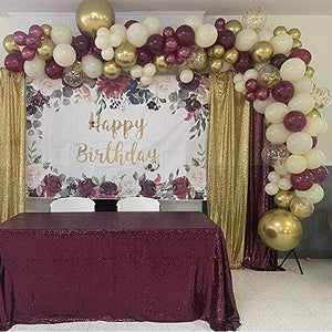 117pcs Burgundy Balloon Garland Kit for Wedding Bachelorette Birthday Decorations - Lasercutwraps Shop