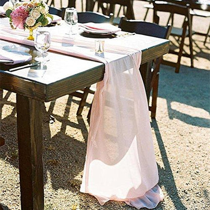 28x120 Inch Pink Sheer Table Runner Overlay Decorative Wrinkle Resistant for Romantic Valentines Wedding Party Bridal Baby Shower Table Decoration - Lasercutwraps Shop