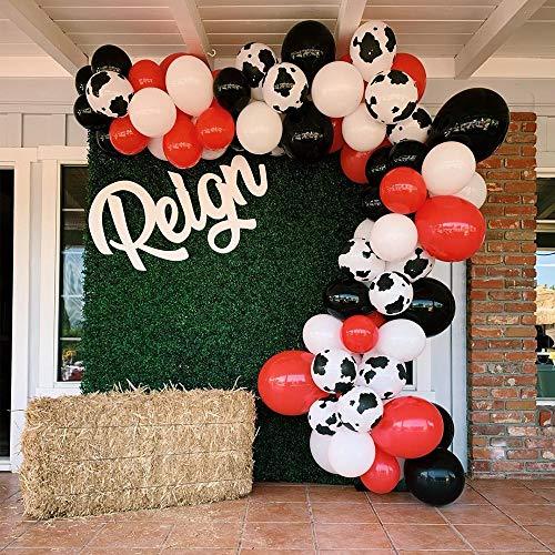 105pcs Cow Printed Balloon Garland Arch Kit for Farm Birthday Party Decorations - Lasercutwraps Shop