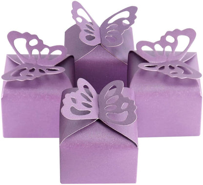 50pcs Butterfly Favor Boxes Girl Baby Shower Butterfly Candy Box Favor Box - Lasercutwraps Shop