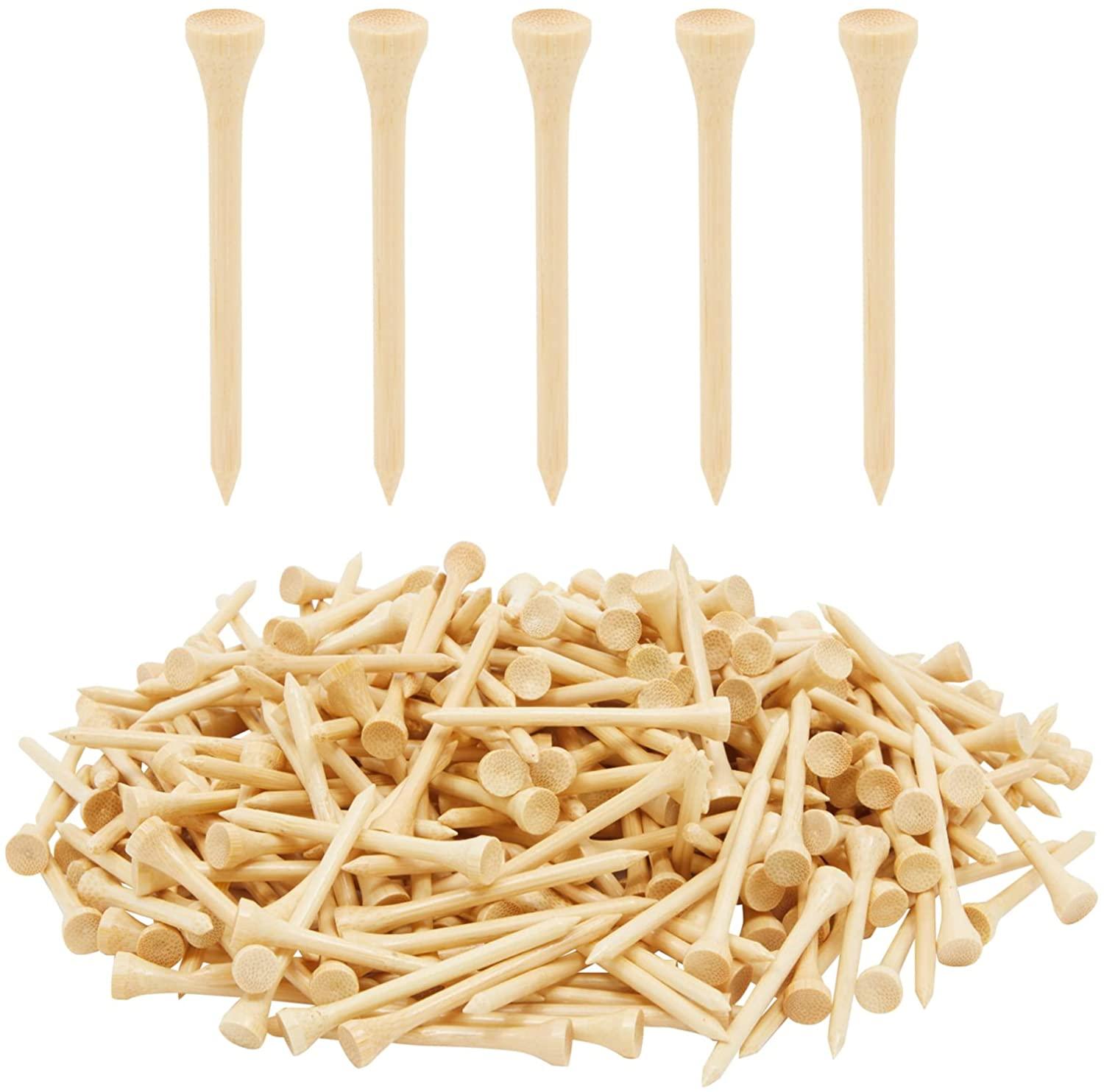 300 Pack Tall Wooden Bamboo Golf Tees for Golfing Practice, Sports Tournaments (2.75 in) - Lasercutwraps Shop