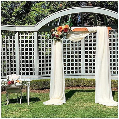 Ivory Wedding Arch Drapes for Wedding Ceremony and Reception - Lasercutwraps Shop