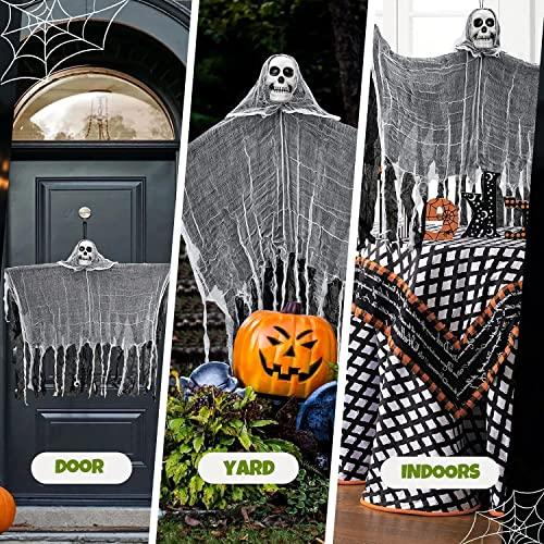 3pcs Hanging Skeleton Halloween Decorations -Hanging Ghost Decorations for Halloween - Lasercutwraps Shop