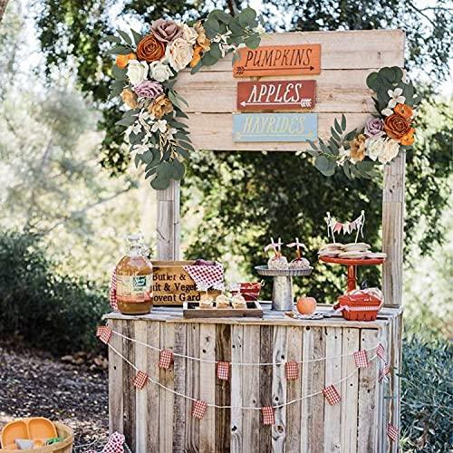 Wedding Flower Swag Arch Flowers Artificial Flowers Vines Garland for Welcome Sign - Lasercutwraps Shop