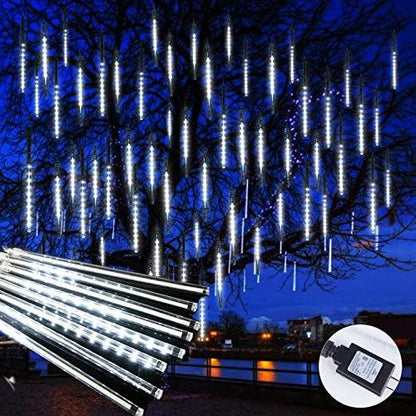 LED Snowfall Lights, Waterproof Meteor Christmas Lights, Hanging Falling Rain Lights - Lasercutwraps Shop