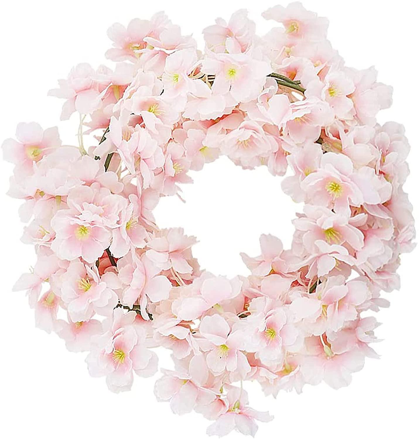 4pcs Artificial Cherry Blossom Flower Vines Artificial Flowers for Outdoors Hanging Silk Flowers Garland for Wedding Decor - Lasercutwraps Shop