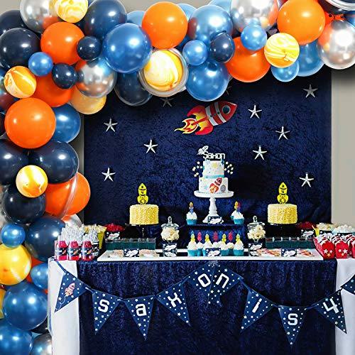 Outer Space Balloon Garland Kit, 86Pcs Universe Space Planets Party Balloon Garland Kit - Lasercutwraps Shop