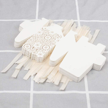 50PCS Mini Lvory White Paper Laser Cut Gift Candy Box Wedding European Hollow Small Gift Boxes for Wedding Bridal Shower Baby Birthday Party Anniverary - Lasercutwraps Shop