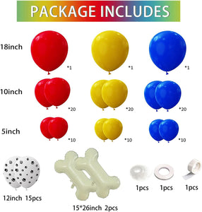Paw Balloons Garland Kit with Balloon and Red Yellow Blue Dog Paw Latex Balloon Paw Patrol Theme Birthday Decorations,Baby Shower Decorations - Lasercutwraps Shop