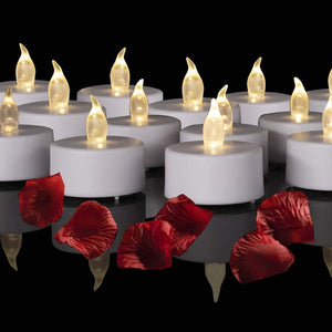Battery Operated LED Tea Lights: Flameless Votive Candles Lamp Realistic and Bright Long Lasting 150Hours for Seasonal & Festival Celebration - Lasercutwraps Shop