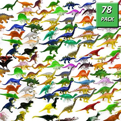 78 Pack Mini Dinosaur Figure Toys, Plastic Dinosaur Toy Set for Kids Birthday Christmas Easter Valentines Day Gifts - Lasercutwraps Shop