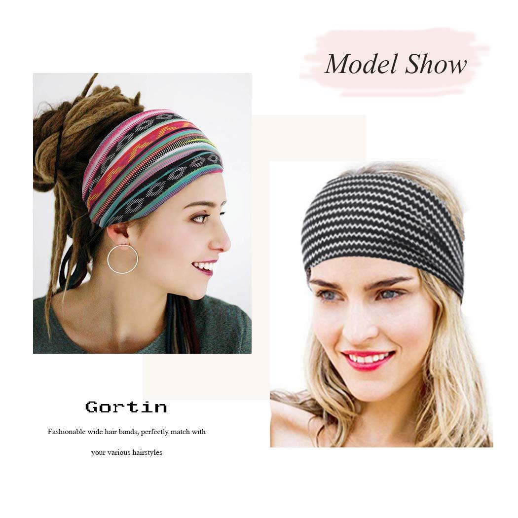 Boho Headbands Leopard Hair Bands Knoted Turban Headband Stretch Twist Head Wraps Stripe Cloth Head Bands for Women and Girls 3 Pcs - Lasercutwraps Shop