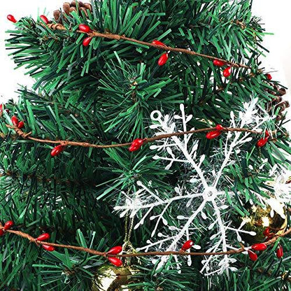 59 Feet Red Pip Berry Garland for Christmas Indoor Outdoor Decorations - Lasercutwraps Shop