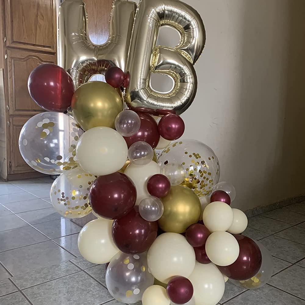 Burgundy Valentine's Day Balloon Garland Kit, 117pcs 5/10inch Burgundy Balloons Blush Balloons - Lasercutwraps Shop