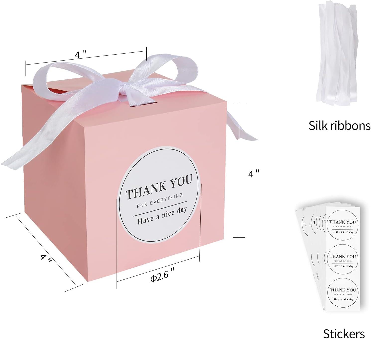 4x4x4 inches 30 Pack Paper Gift Boxes with Lids for Gifts, Crafting, Wedding Party Favor, Cupcake Boxes - Lasercutwraps Shop