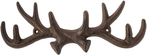 Vintage Cast Iron Deer Antlers Wall Mounted Hooks - Lasercutwraps Shop