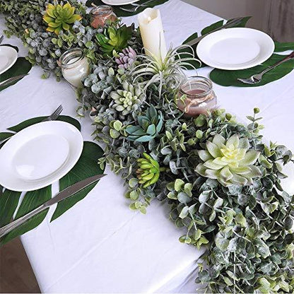 6inch Artificial Faux Eucalyptus Leaves Greenery Garland Wedding Arch Swag Backdrop - Lasercutwraps Shop