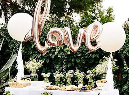 Large Rose Gold Love Foil Balloons Banner,42 Inch Mylar Foil Letters Balloons Reusable Ecofriendly Material for Wedding Bridal Shower Anniversary Engagement Party Decorations Supplies - Lasercutwraps Shop