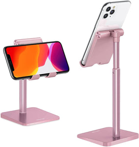Adjustable Angle Height Desk Phone Dock Holder for iPhone SE 2/11 / 11 Pro/XS Max/XR, Samsung Galaxy - Lasercutwraps Shop