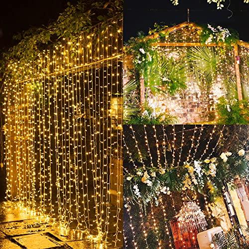 300 LED Window Curtain String Light Wedding Party Home Garden Outdoor Wall Decorations - Lasercutwraps Shop