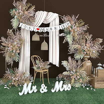 Wedding Decorations Set,Large Mr and Mrs Sign & Just Married Banner - Lasercutwraps Shop