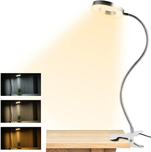 Clip on Light Reading Lights , 48 LED USB Desk Lamp with 3 Color Modes 10 Brightness, Eye Protection Book Clamp Light - Lasercutwraps Shop