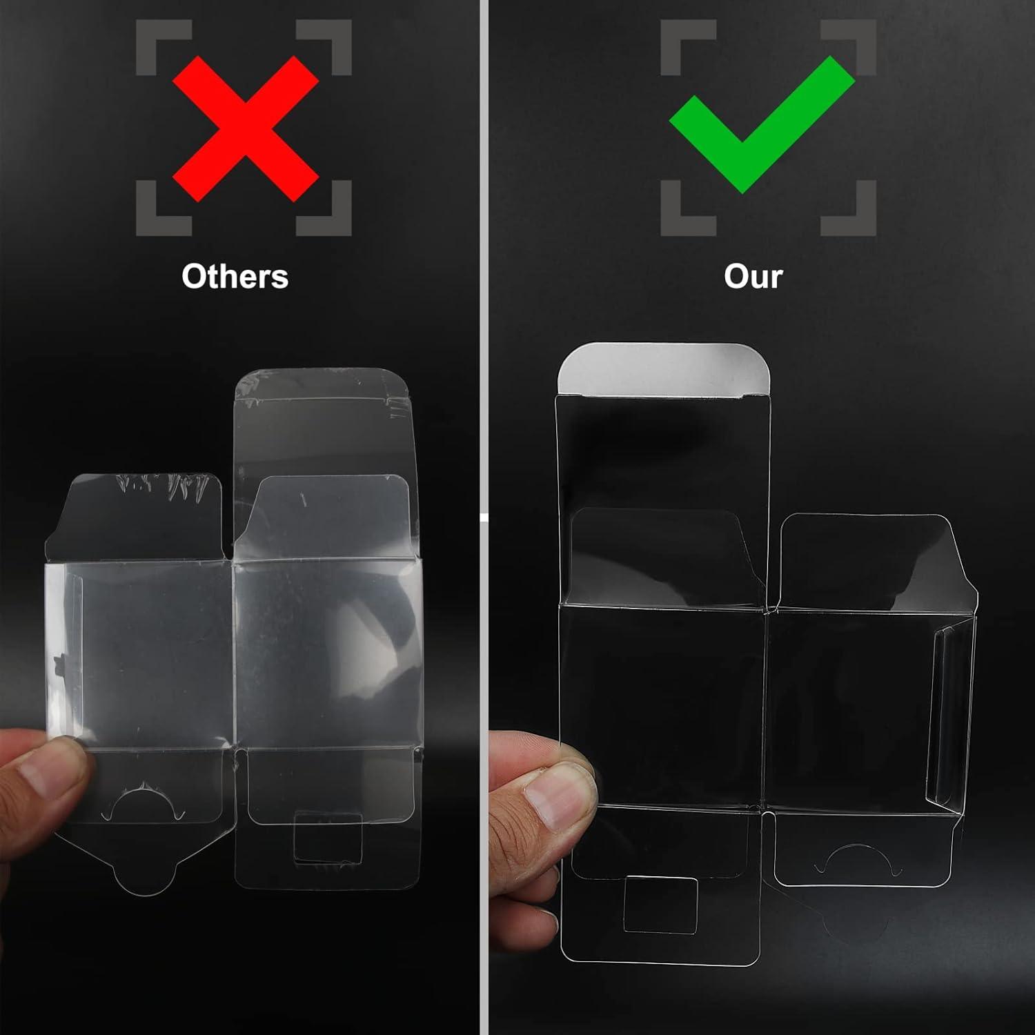 60 Pcs Clear Favor Boxes, Mini Transparent Cube Macaron Boxes Candy Boxes for Wedding Favors Baby Shower - Lasercutwraps Shop